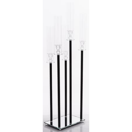 Świecznik ozdobny szklany na 5 świec 104x35x22 cm MULTISY