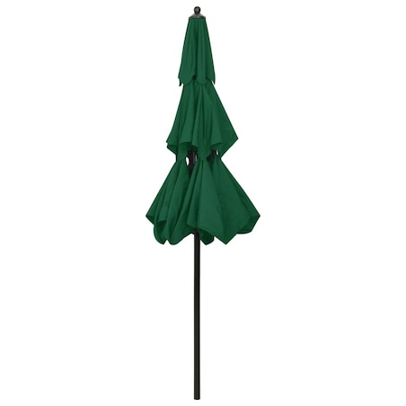 vidaXL 3-poziomowy parasol na aluminiowym słupku, zielony, 2,5 m