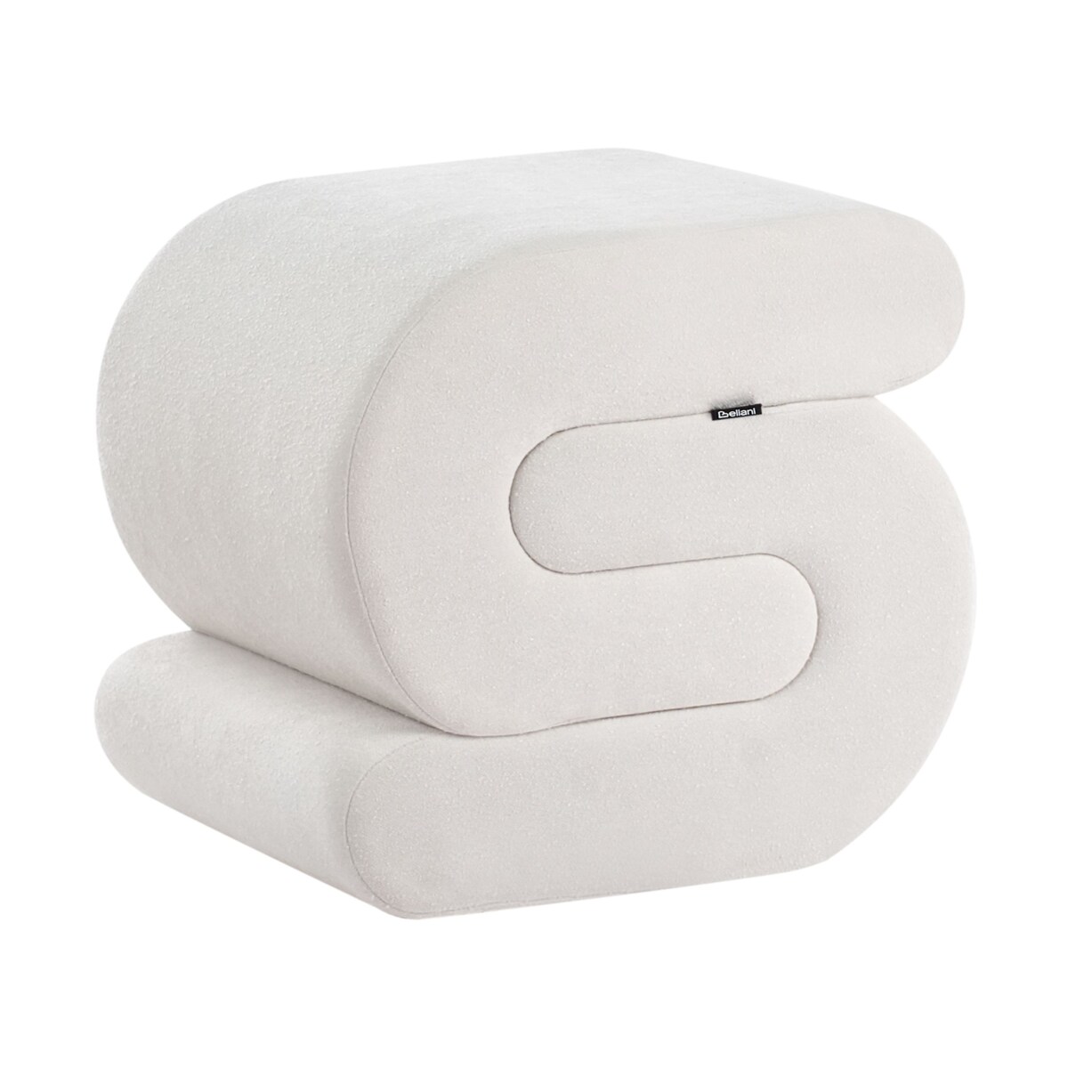 Puf ARCADIA Szenil Złamana biel 45 cm 50 cm 48 cm