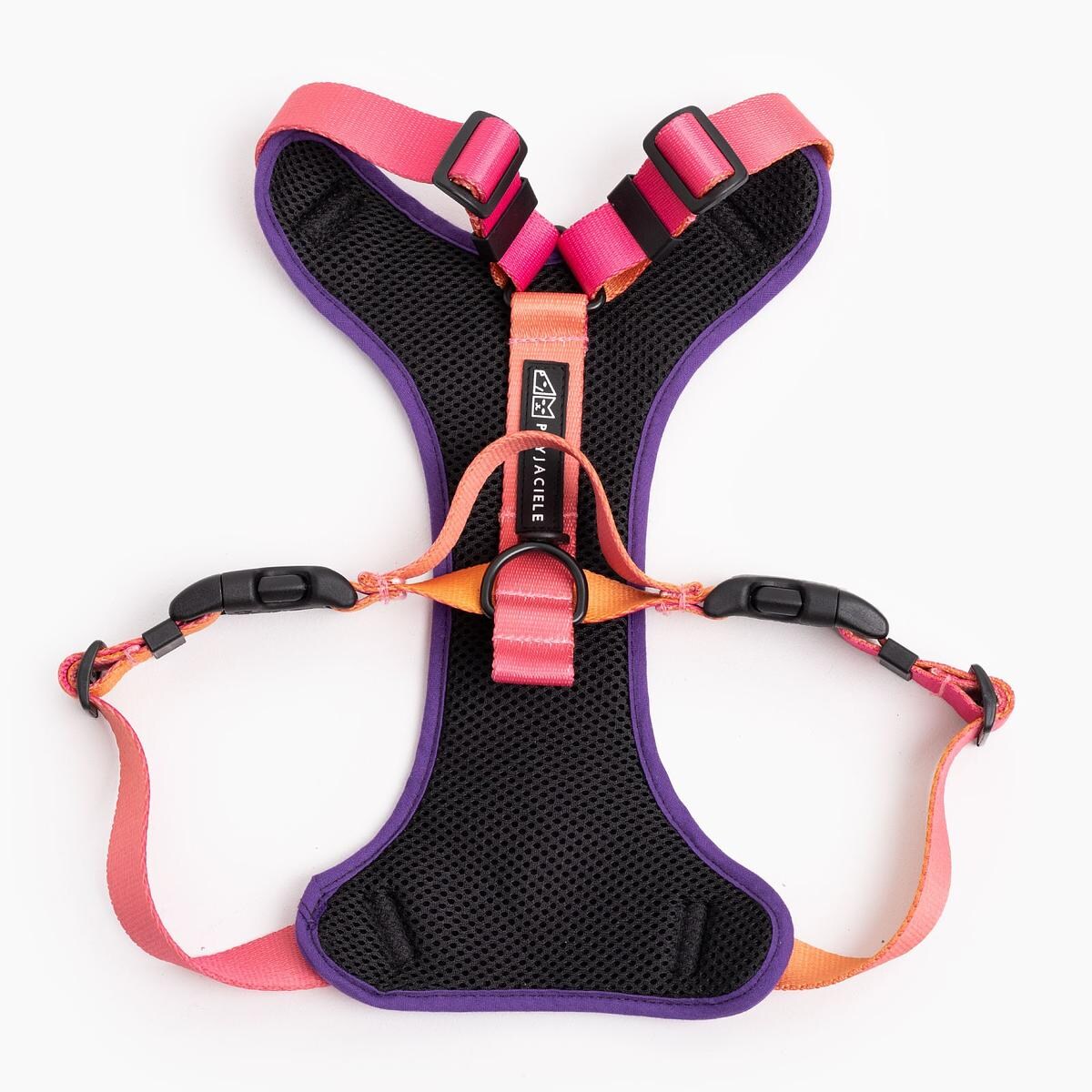 Szelki bezuciskowe dla psa lub kota "Under my ombrella" POMARAŃCZ - Szerokość taśmy: 15mm, Rozmiar: XXS