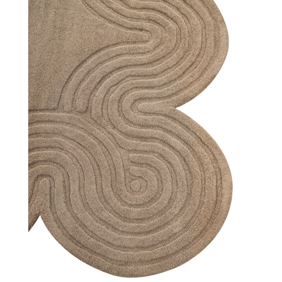 Dywan MALVAN Beżowoszary 160 x 230 cm Wełna