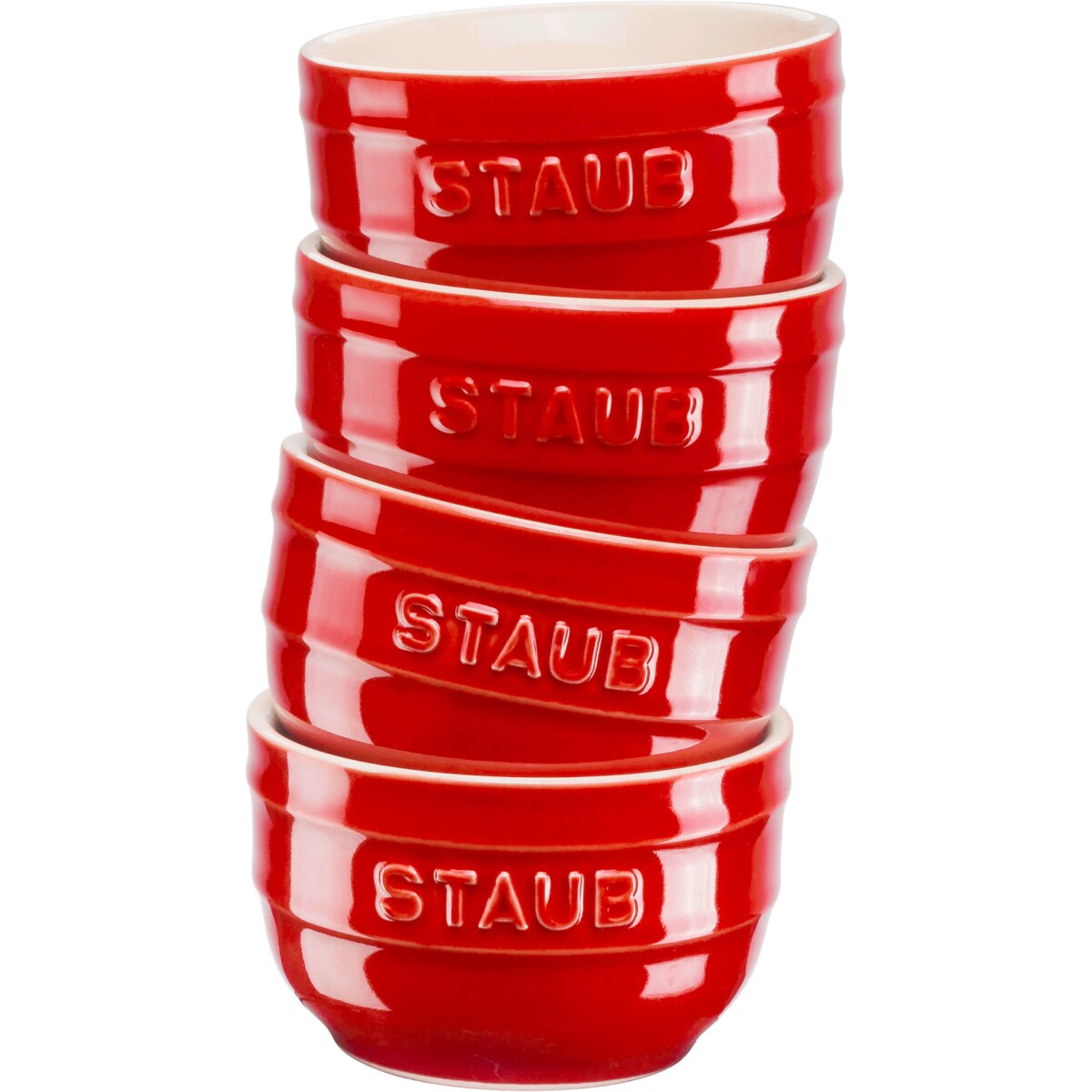 Staub Mini Ramekin Okrągły, 4 szt. - 200 ml, Czerwony