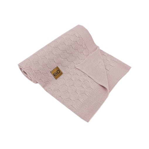 Kocyk bambusowy dla dziecka PUDROWY RÓŻ