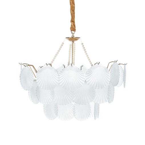 Żyrandol BIGOTE Szkło Mosiężny