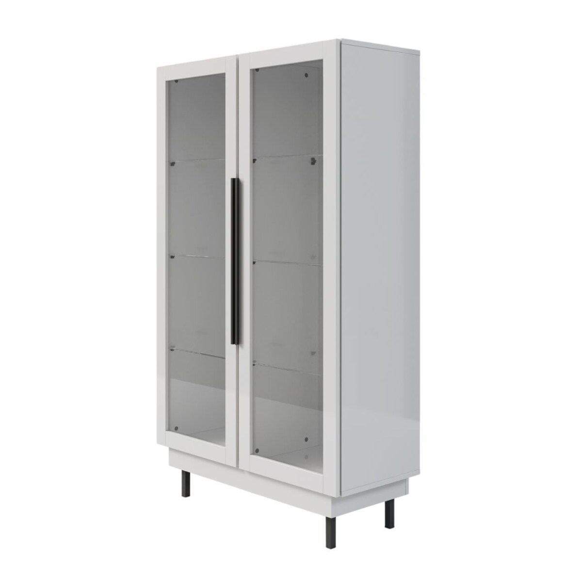 Elegancka biała witryna Dancan ARTEMISA ze złotymi dodatkami / szer. 100 cm