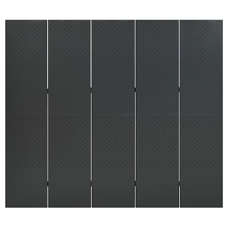 vidaXL Parawany 5-panelowe, 2 szt., antracytowe, 200x180 cm, stalowe