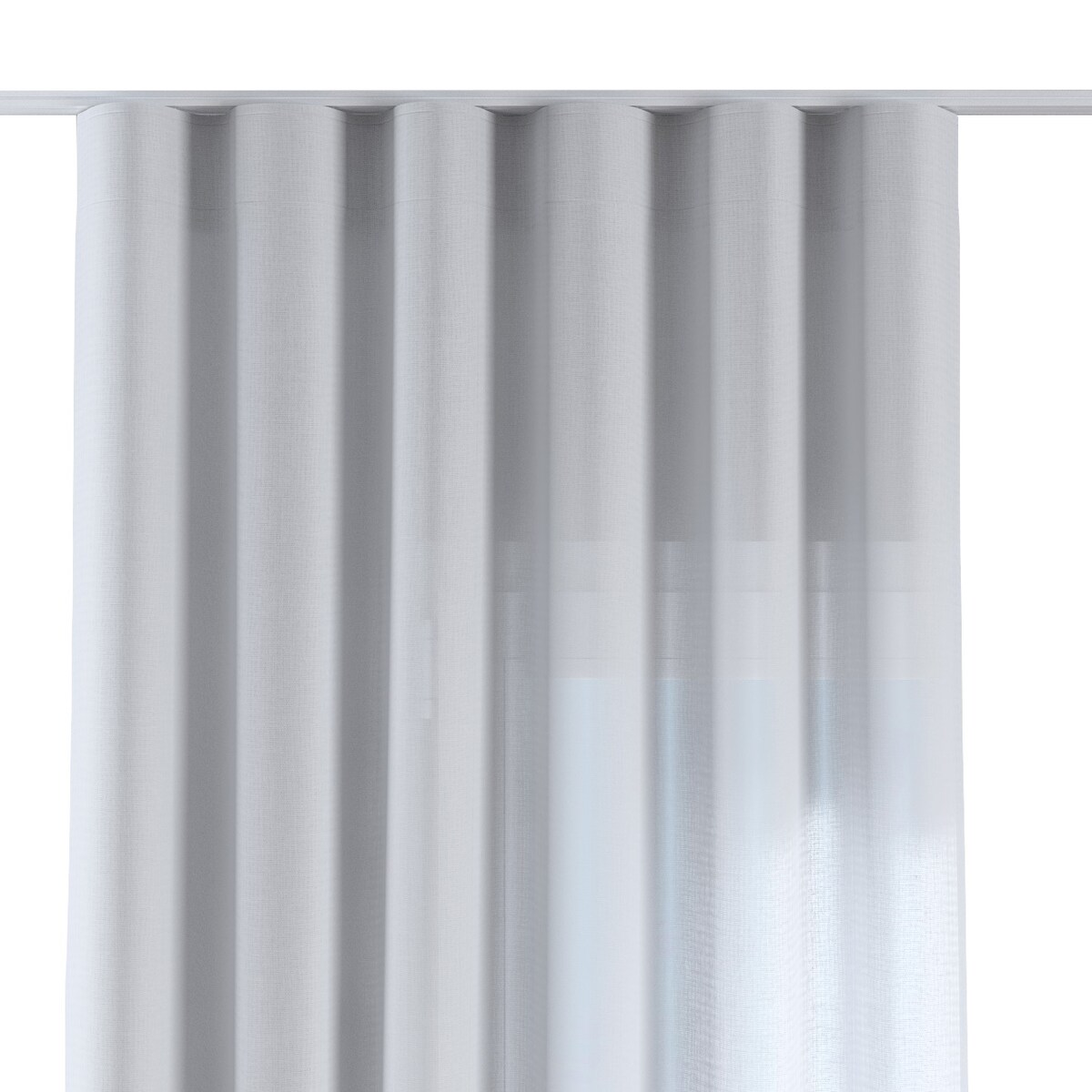 Zasłona na taśmie wave 130x260 prześwitujący, złamana biel