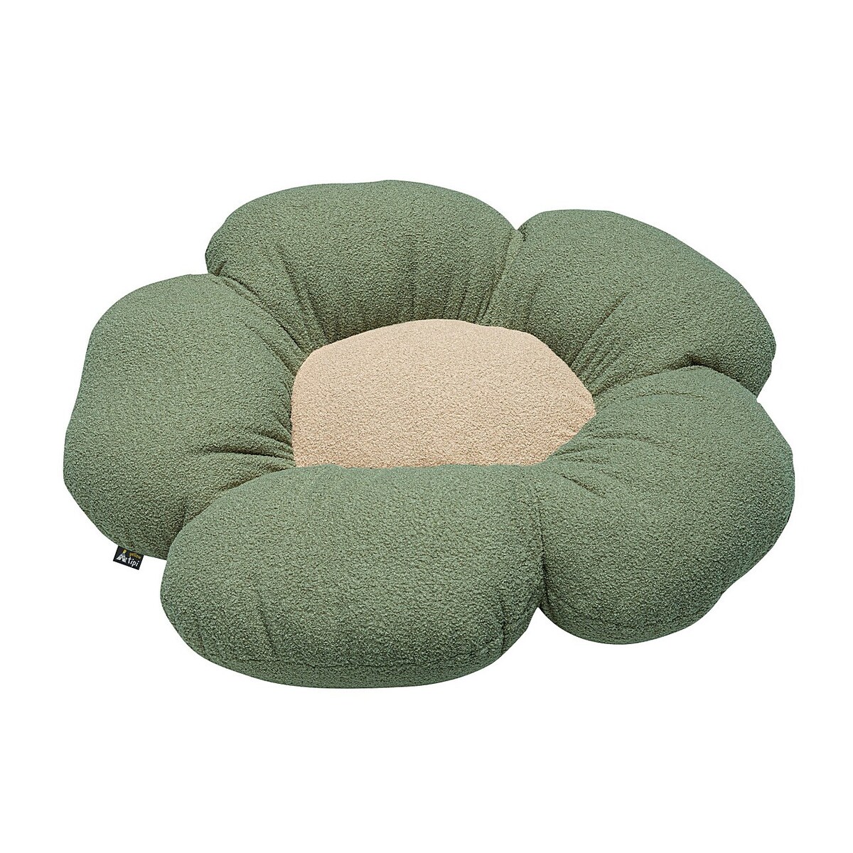 Poduszka kwiatek Mia II XXL, zielony, 100 cm, Boucle