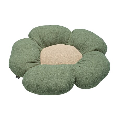 Poduszka kwiatek Mia II XXL, zielony, 100 cm, Boucle