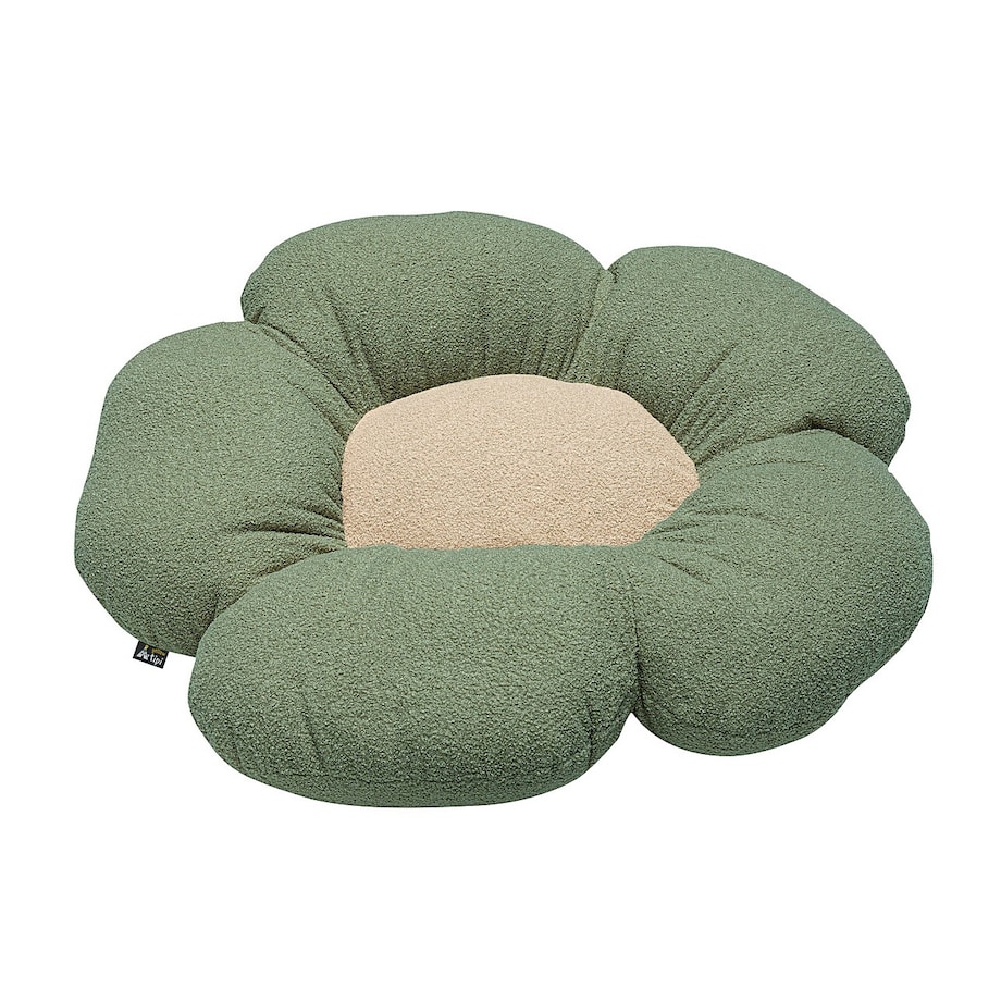 Poduszka kwiatek Mia II XXL, zielony, 100 cm, Boucle