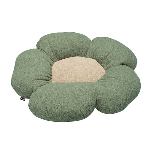 Poduszka kwiatek Mia II XXL, zielony, 100 cm, Boucle