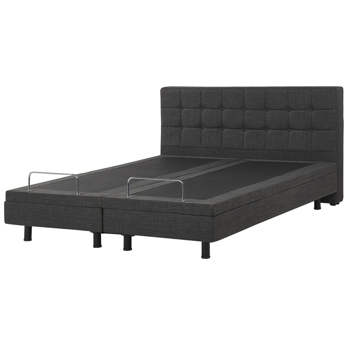 Łóżko regulowane tapicerowane 180 x 200 cm szare DUKE