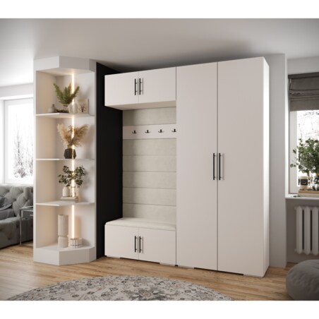 Garderoba do przedpokoju INOVA 3 Z18 biały+czarny+manila02