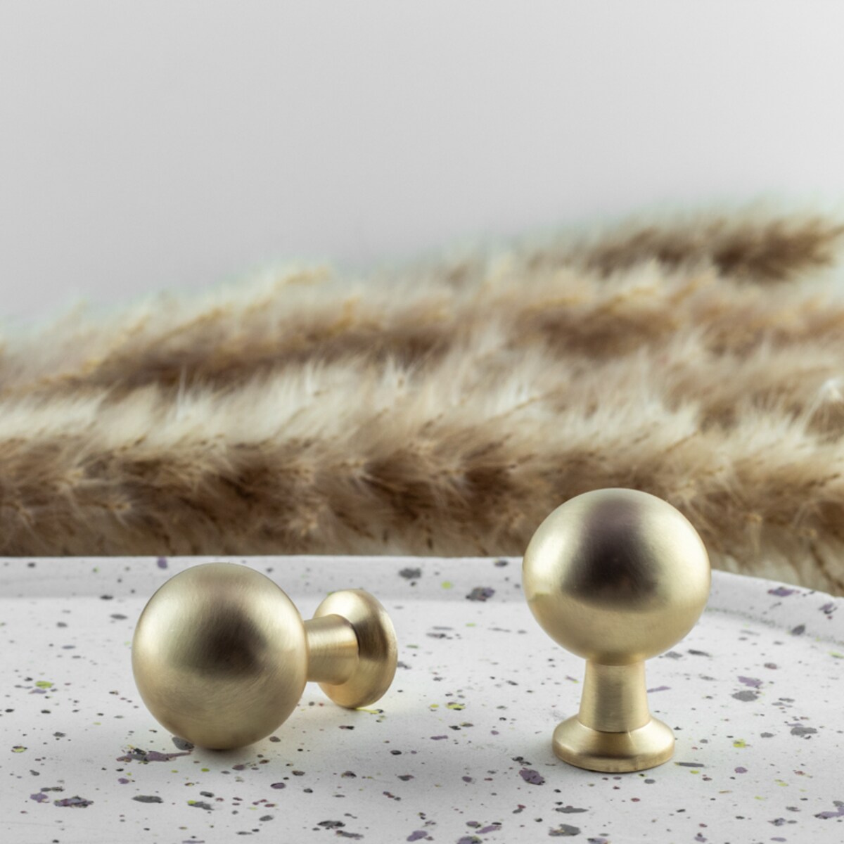 Gałka do mebli złota uchwyt meblowy okrągły klasyczny szczotkowany 23mm