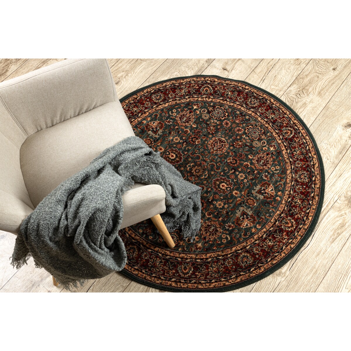 Dywan wełniany KASHQAI 4362 400 koło koło 120 cm