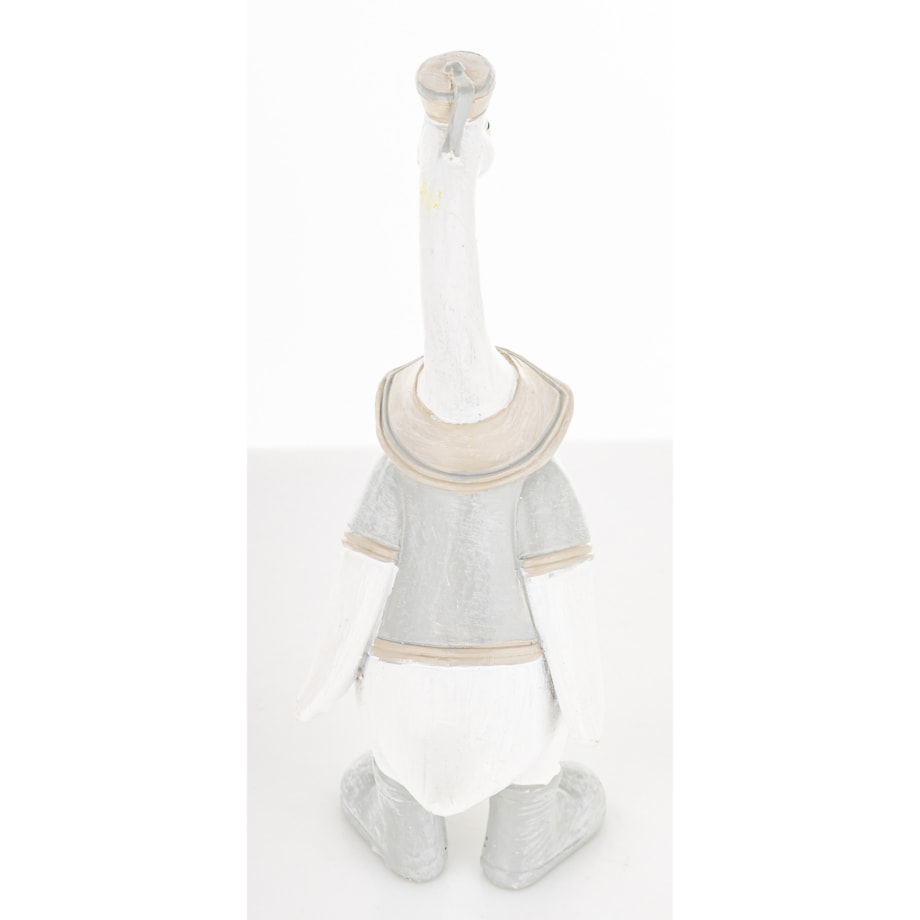 Dekoracja - biała gąska 15x5,5x7 cm GOOSE