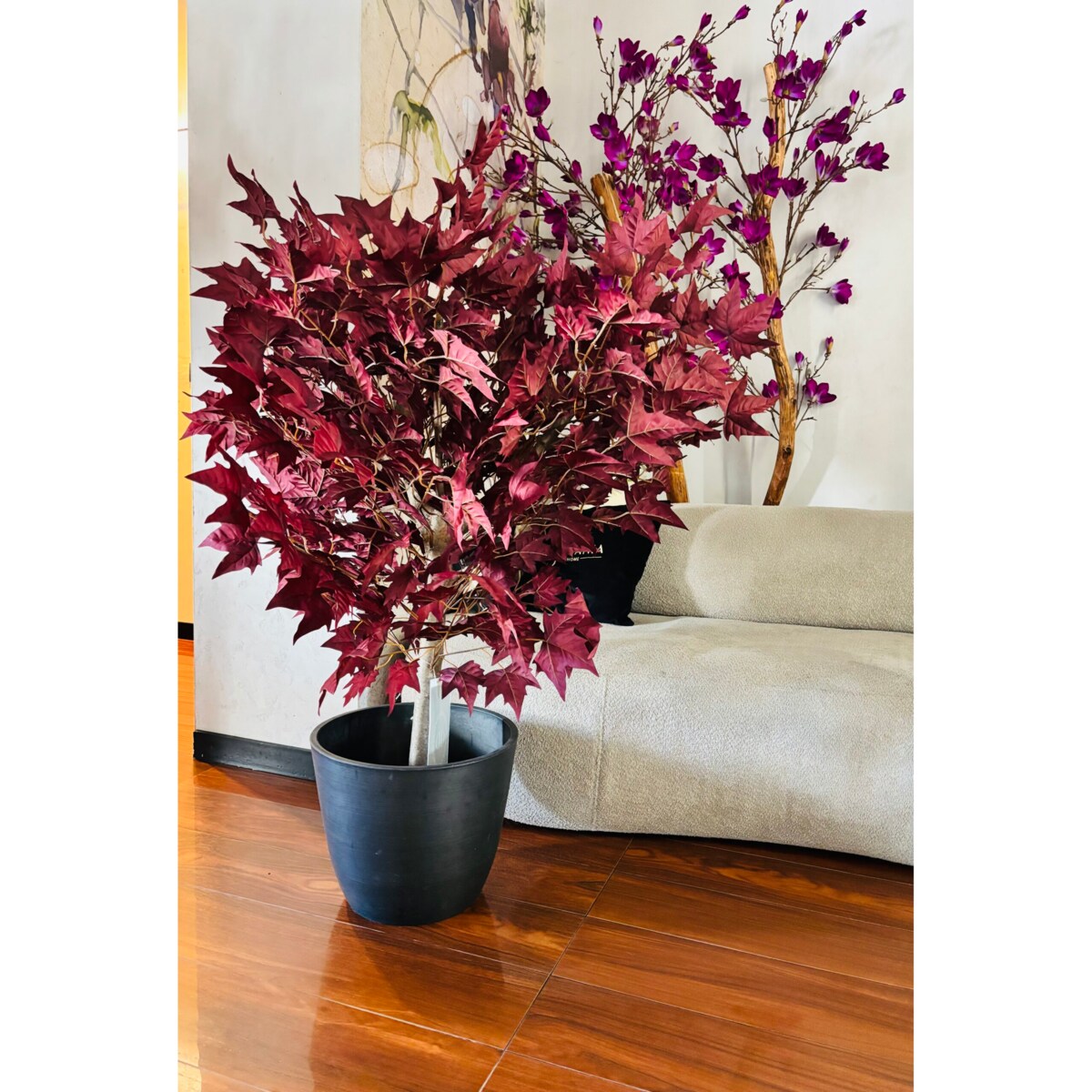 Drzewo klon bordowy na naturalnym pniu 120 cm