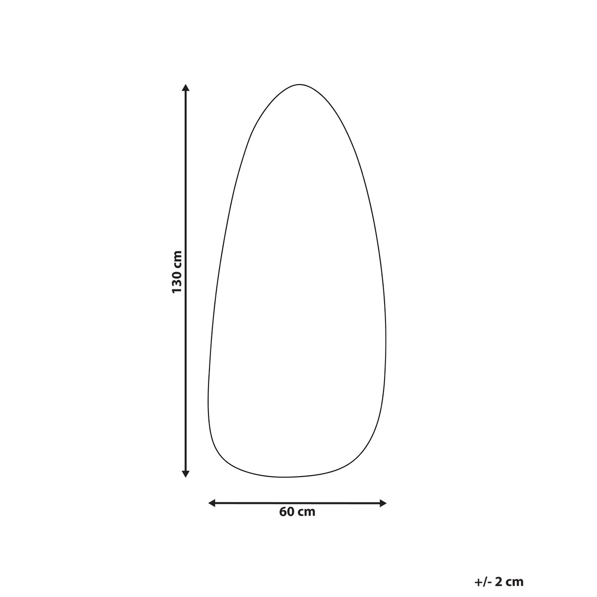 Lustro łazienkowe LED ROYER 60 cm 130 cm Srebrny
