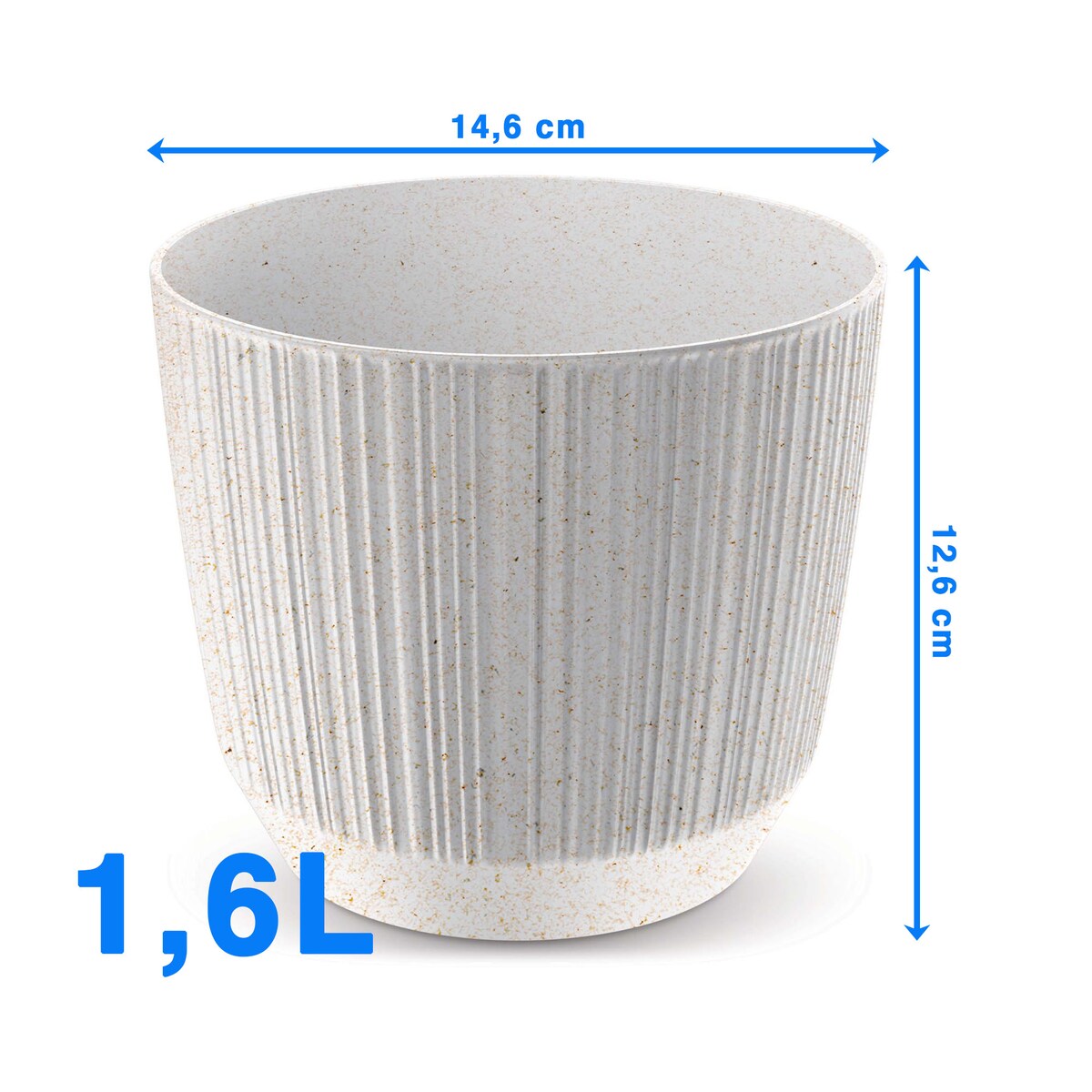 Doniczka Osłonka Domowa 14,6 Cm Ryfo Na Stół Parapet Do Domu Biała