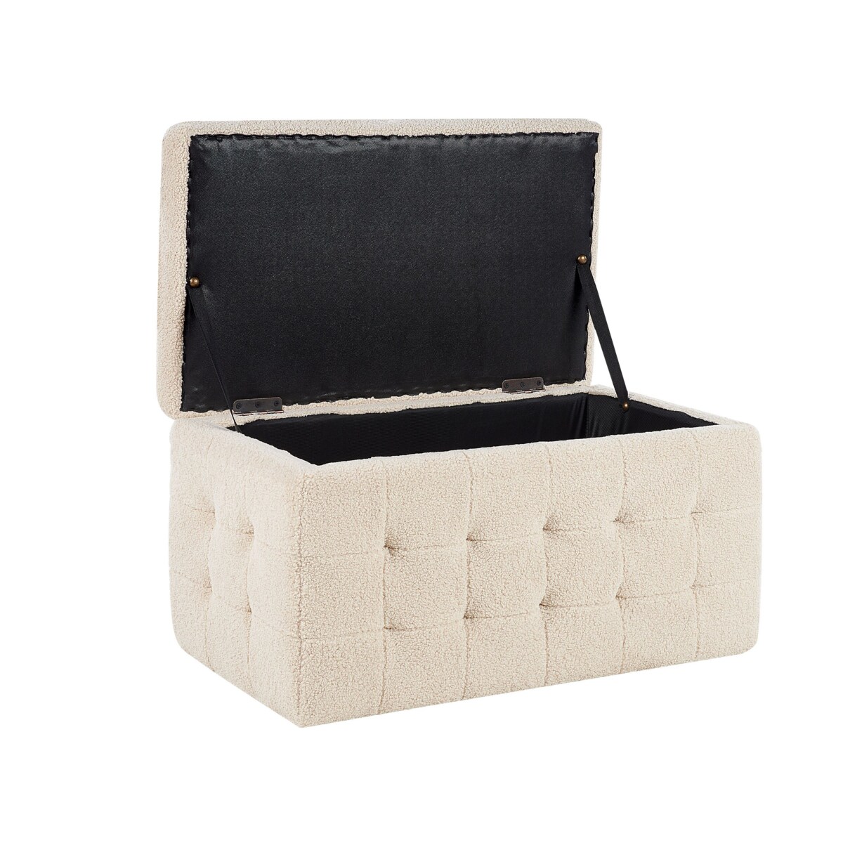 Puf ze schowkiem boucle beżowy MICHIGAN