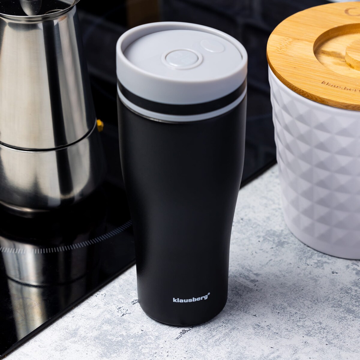 Kubek termiczny 380ml KLAUSBERG czarny