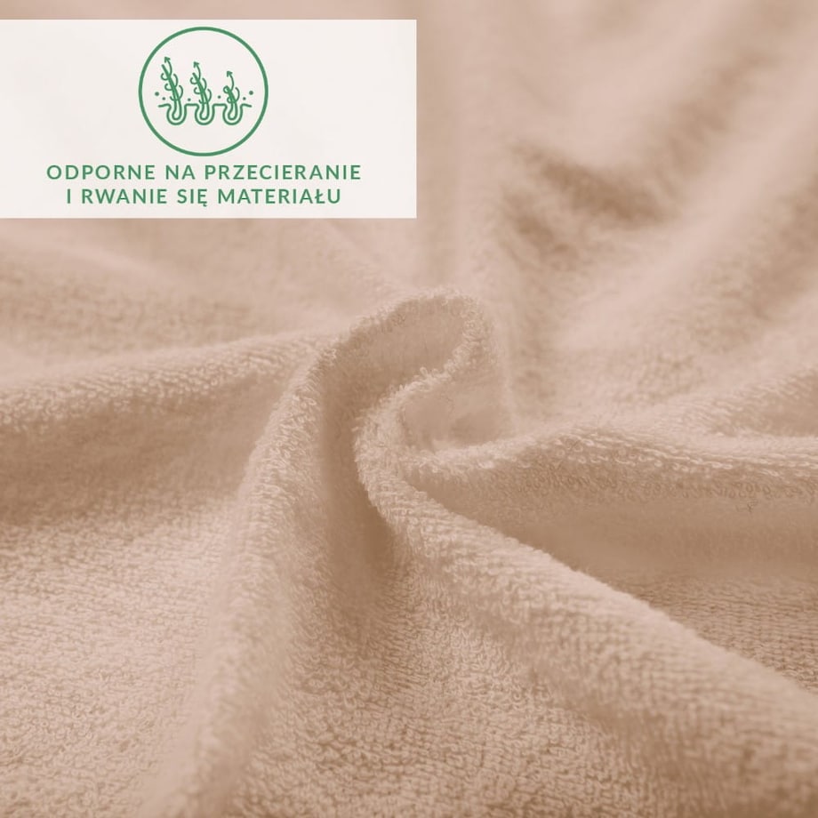 Prześcieradło z bawełny frotte z gumką 180x200 kolor beż