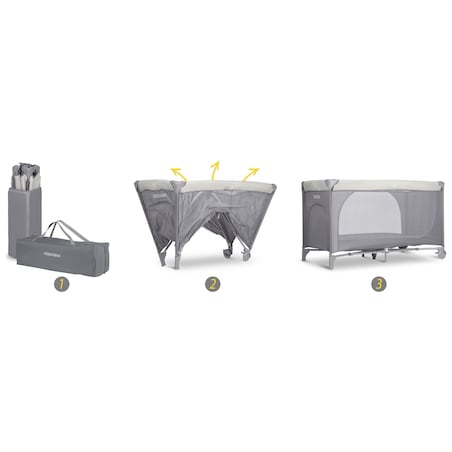 Łóżeczko turystyczne dla dziecka składane podróżne kojec Ricokids + materac + torba