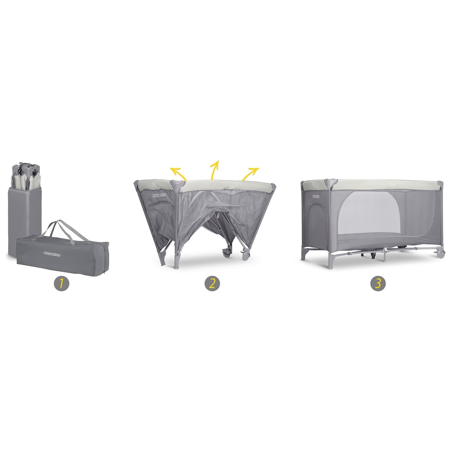 Łóżeczko turystyczne dla dziecka składane podróżne kojec Ricokids + materac + torba