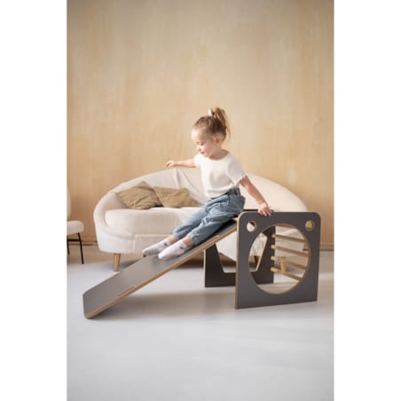 Kostka Wielozadaniowa + MAŁA zjeżdżalnia CHMURKI - szara