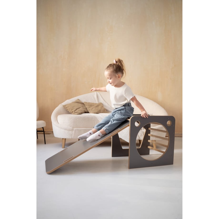 Kostka Wielozadaniowa + MAŁA zjeżdżalnia CHMURKI - szara