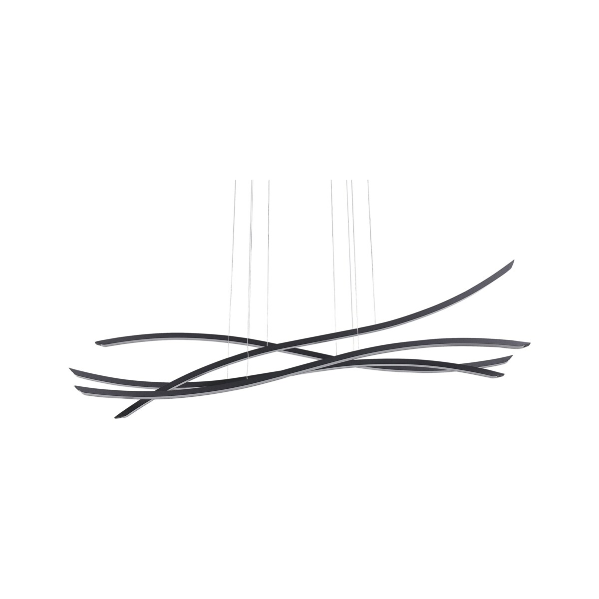 Lampa wisząca LED 4 punktowa metalowa czarna CALAO