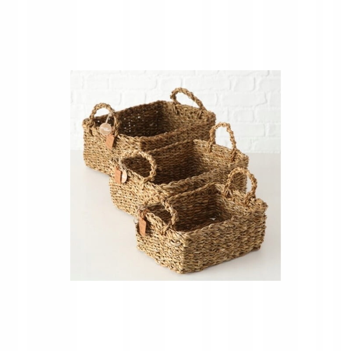 Kosz pleciony SOPHY z uchwytami M-33x24xm