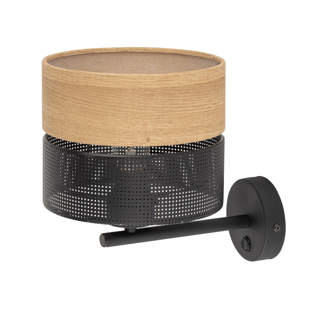 Kinkiet NICOL Czarny/Beżowy Na Żarówkę E27 TK Lighting