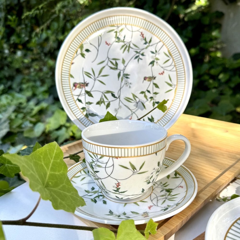 VILLA ITALIA Talerzyk deserowy porcelanowy 20 cm NORIKO WHITE