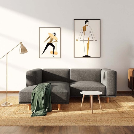 Kukumo sofa narożna lewa Szara