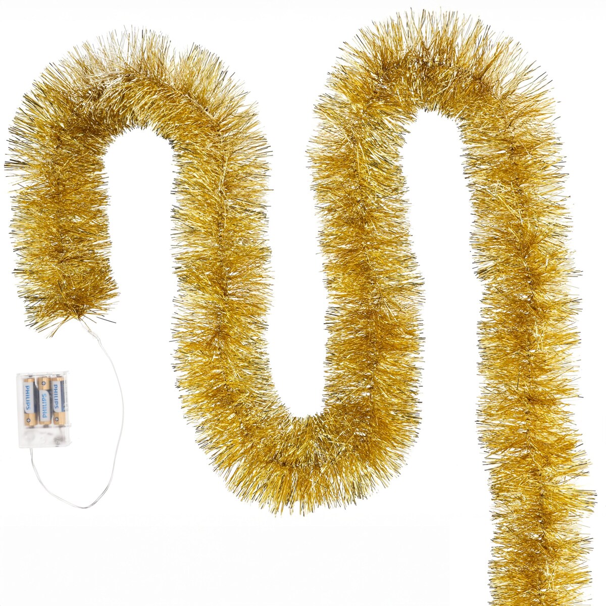 Łańcuch Led Choinkowy Złoty Na Baterie Świąteczny Na Choinkę 6 Metrów