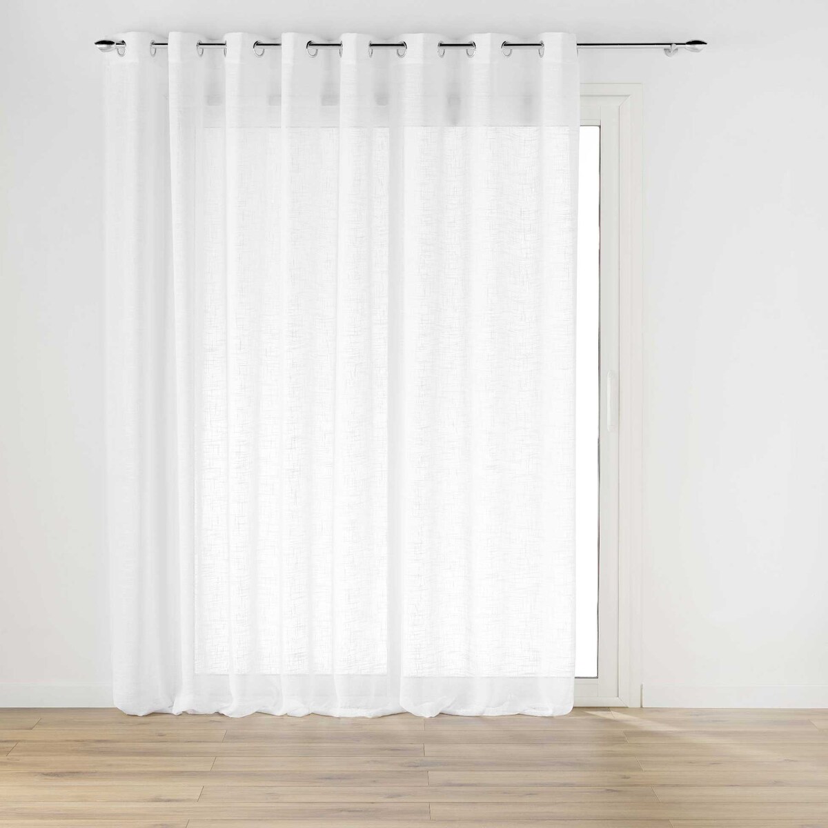 Szeroka firana na przelotkach, z efektem lnu, HALTONA, 300 x 240 cm