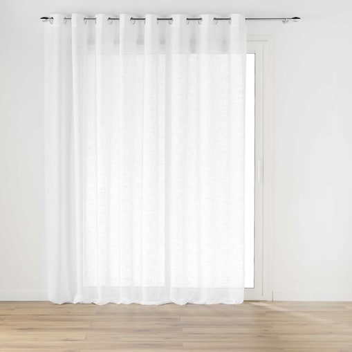 Szeroka firana na przelotkach, z efektem lnu, HALTONA, 300 x 240 cm