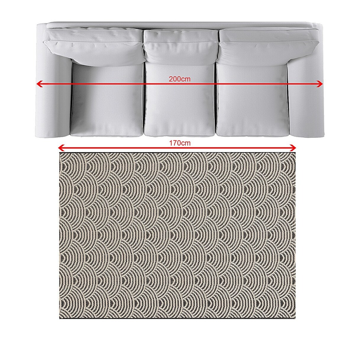 Dywan Jersey Home beige/black 120x170cm, 120x170cm