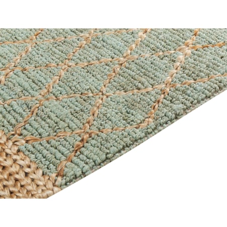 Dywan z juty 80 x 300 cm zielony z beżowym TELLIKAYA