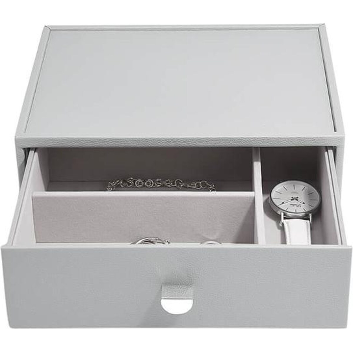 Szkatułka na biżuterię Stackers classic kamienna szarość z szufladą