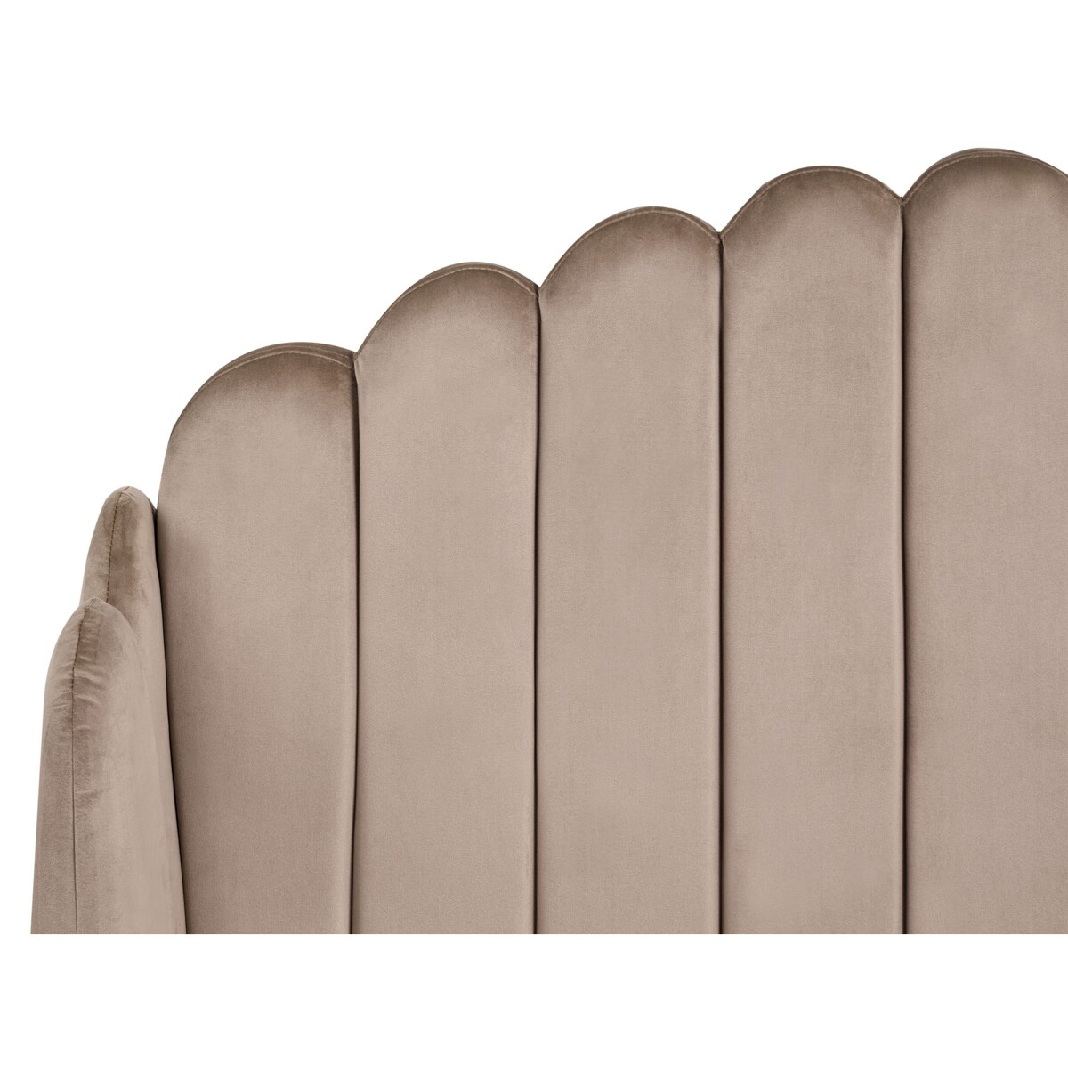 Łóżko Welur AMBILLOU 120 x 200 cm Beżowoszary