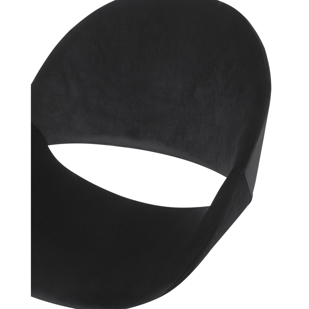 Krzesło biurowe regulowane welurowe czarne SELMA