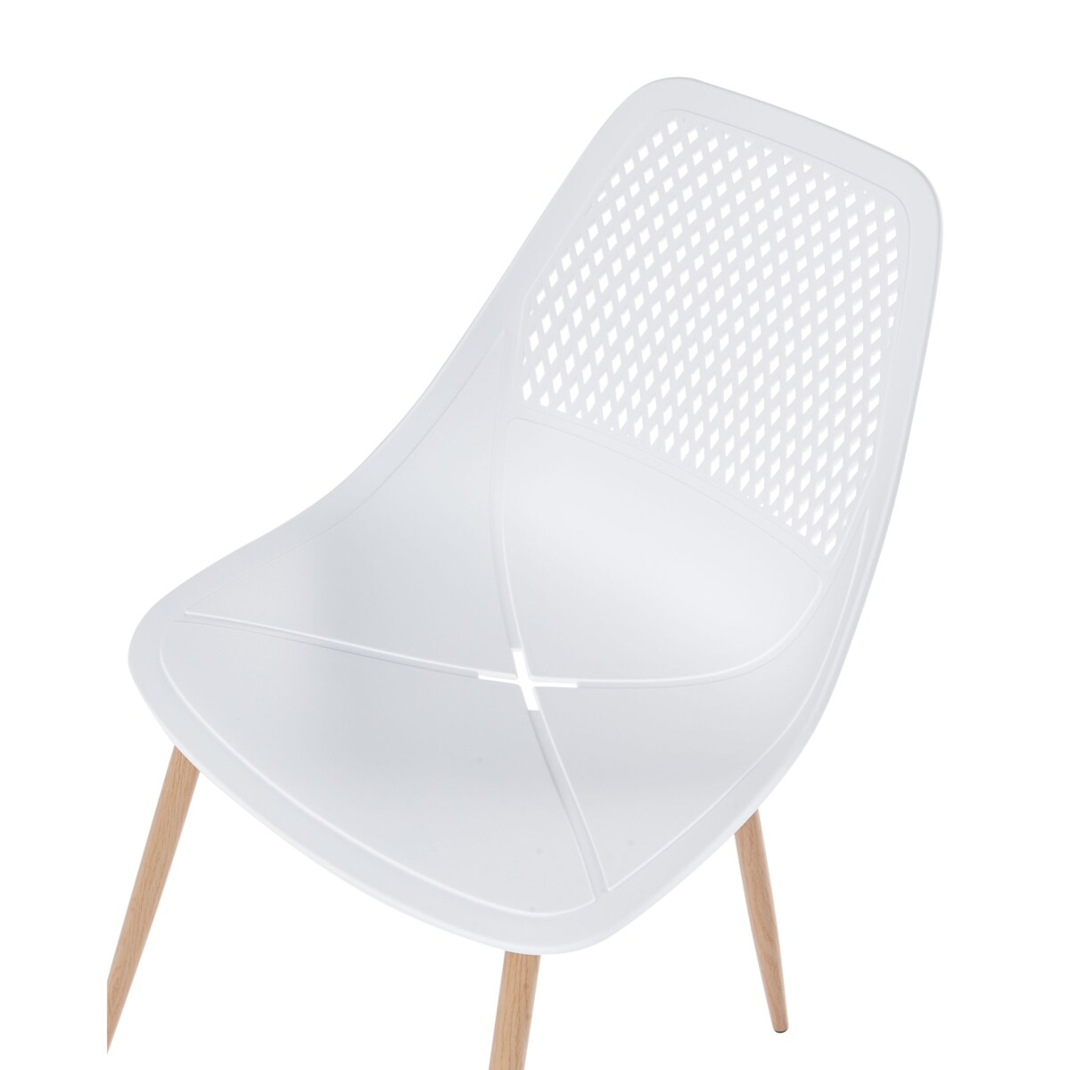 Zestaw 4 krzeseł HAZELTON Biały