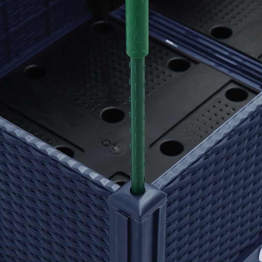 vidaXL Donica ogrodowa z kratką, niebieskoszara, 40x40x142,5 cm, PP