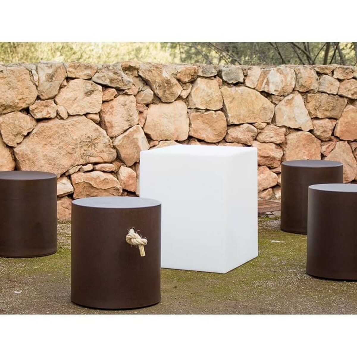 Balkonowa lampa stojąca Cuby LUMCB053OFNW King Home LED 7W 6000-6500K square IP65 biała