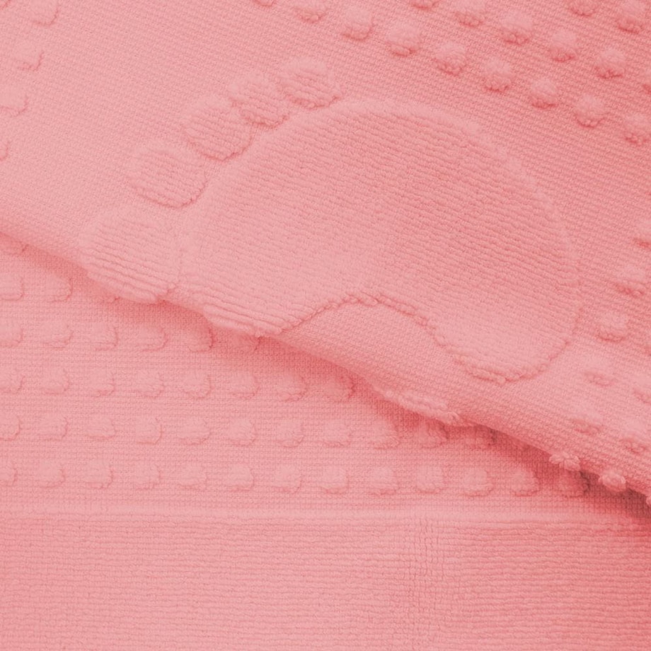 Dywanik łazienkowy 50x70 Stopki, 100% bawełna, kolor ciemny róż