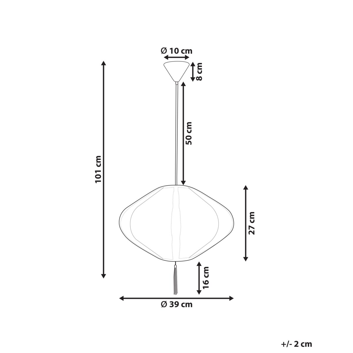 Lampa wisząca TUCORO Materiał syntetyczny Biały