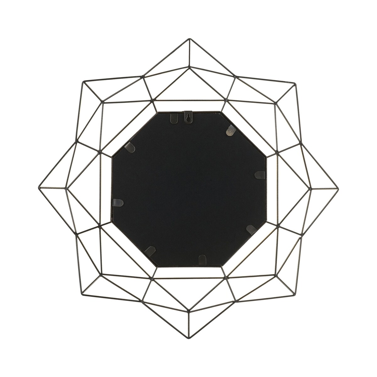 Metalowe lustro ścienne ø 60 cm złote HILLION