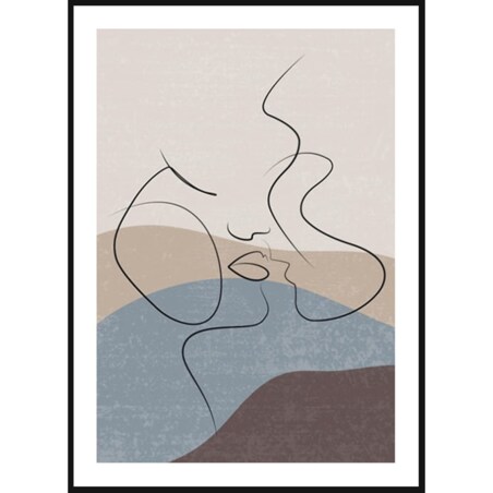Poster Story, Plakat, Obraz - Linearny Pocałunek No2, wymiary 70 x 100 cm
